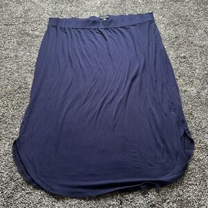 Eileen Fisher Skirt Womens XL Blue Tulip Pull On Knee Length Viscose Spandex
